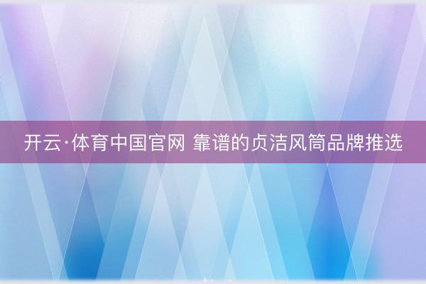 开云·体育中国官网 靠谱的贞洁风筒品牌推选