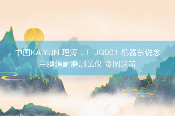 中国KAIYUN 理涛 LT-JQ001 机器东说念主腱绳耐磨测试仪 贪图决策