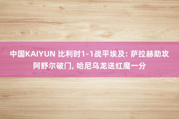 中国KAIYUN 比利时1-1战平埃及: 萨拉赫助攻阿舒尔破门, 哈尼乌龙送红魔一分